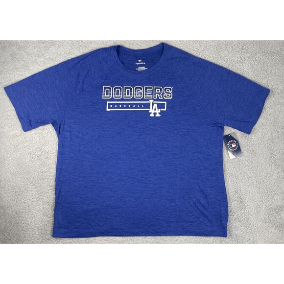 Fanatics Los Angeles Dodgers T Shirt Mens 4XL Blue Short Sleeve Big & Tall MLB - Picture 1 of 7